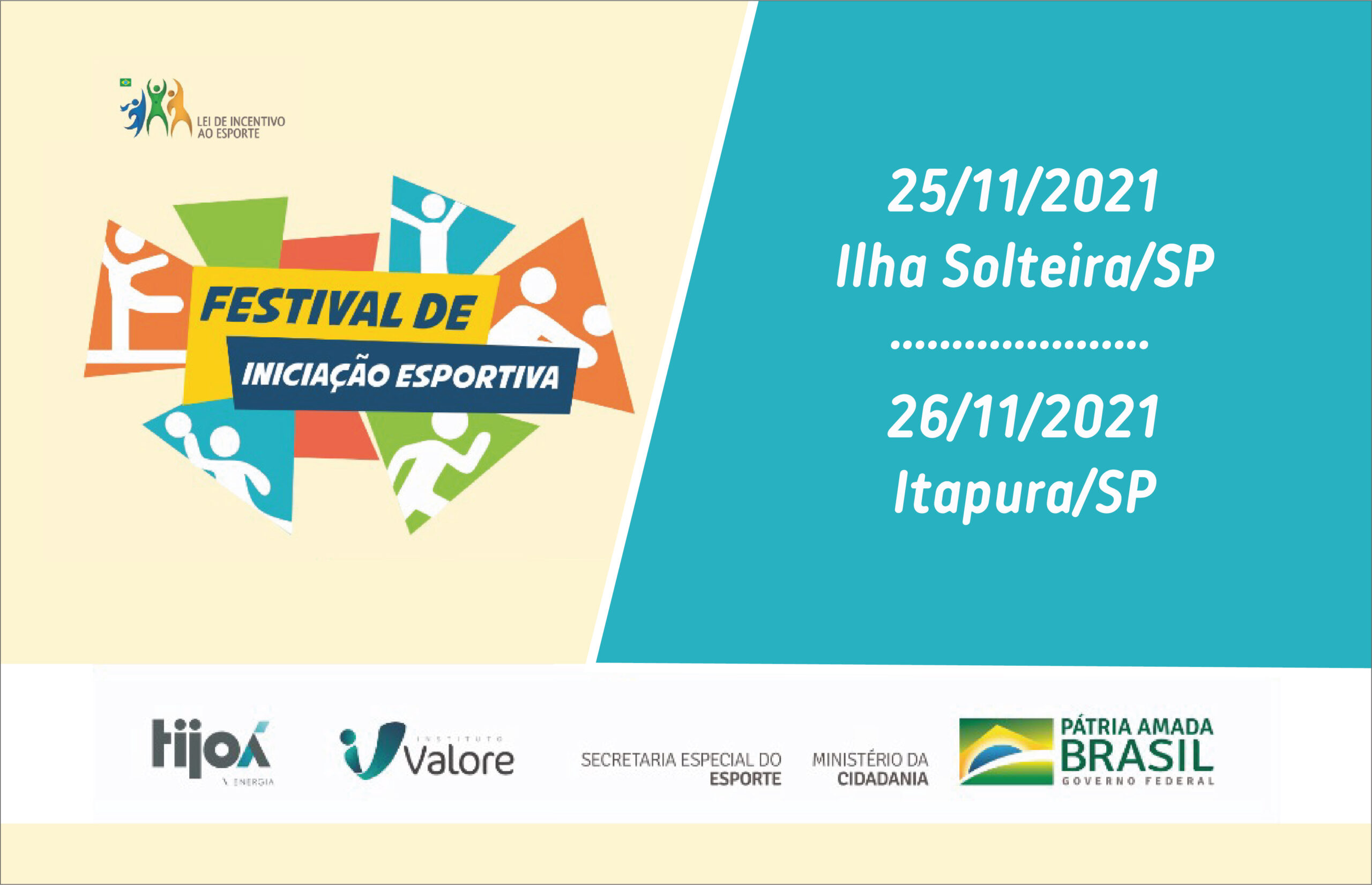 Com incentivo da Tijoá, Ilha Solteira e Itapura recebererão o Festival de Iniciação Esportiva