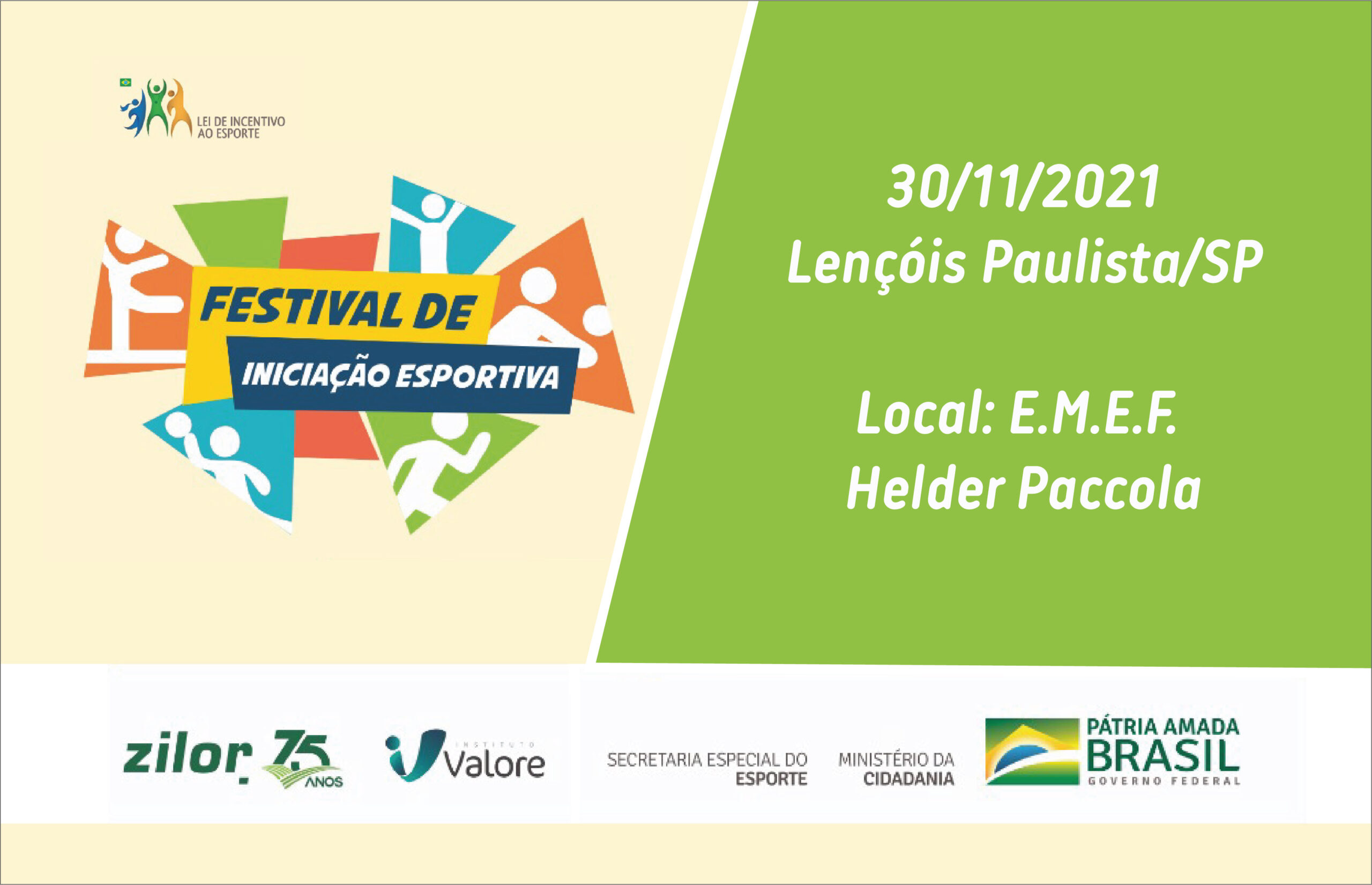 Com incentivo da Zilor, Lençóis Paulista/SP receberá o Festival de Iniciação Esportiva